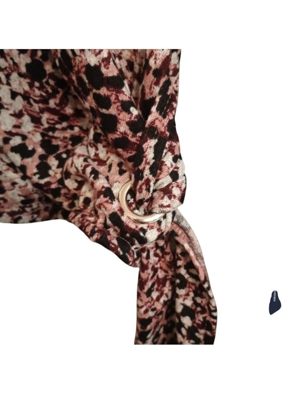 NWT Adrienne Vittadini Lilac Swirl Animal Print Wrap Sweater Size Large - Picture 5 of 9